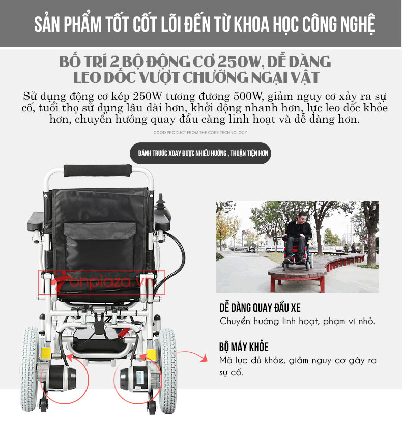 Xe lăn điện chuyên nghiệp kiểu dáng gọn nhẹ TM059