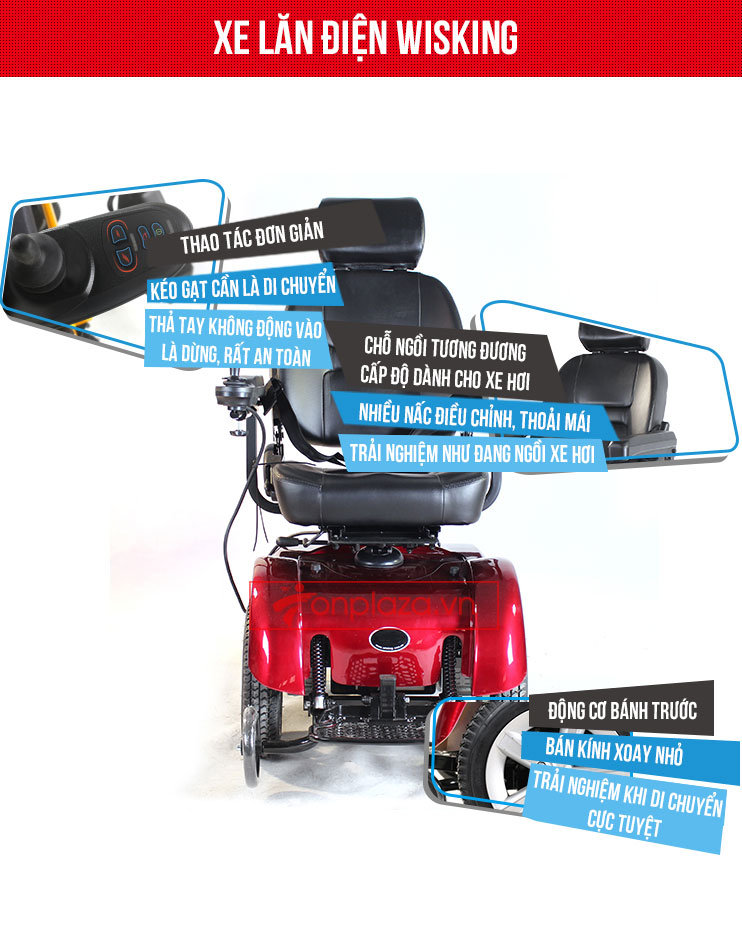 Xe lăn điện đa năng cao cấp kiểu ghế thư giãn xoay 360 độ TM081